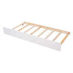 Cadre de lit plateforme en bois Whisen, taille double, avec lit gigogne, tête et pied de lit