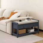 Tree City - Banc d'entrée 2-en-1 avec coussin et meuble à chaussures de rangement, 99 cm