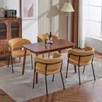 Chaises de salle à manger modernes rembourrées Christopher Knight Home Nest avec structure en métal (Lot de 4)