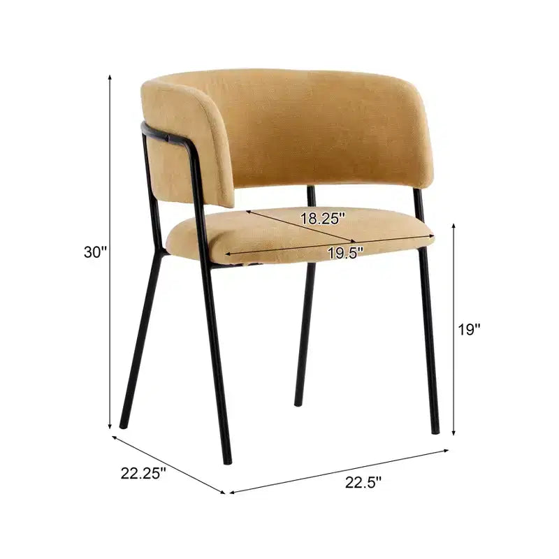Chaises de salle à manger modernes rembourrées Christopher Knight Home Nest avec structure en métal (Lot de 4)