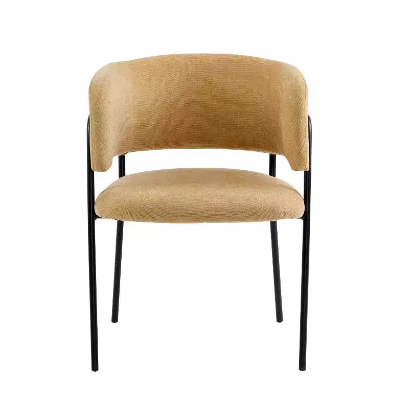 Chaises de salle à manger modernes rembourrées Christopher Knight Home Nest avec structure en métal (Lot de 4)