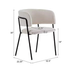 Chaises de salle à manger modernes rembourrées Christopher Knight Home Nest avec structure en métal (Lot de 4)