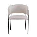 Chaises de salle à manger modernes rembourrées Christopher Knight Home Nest avec structure en métal (Lot de 4)