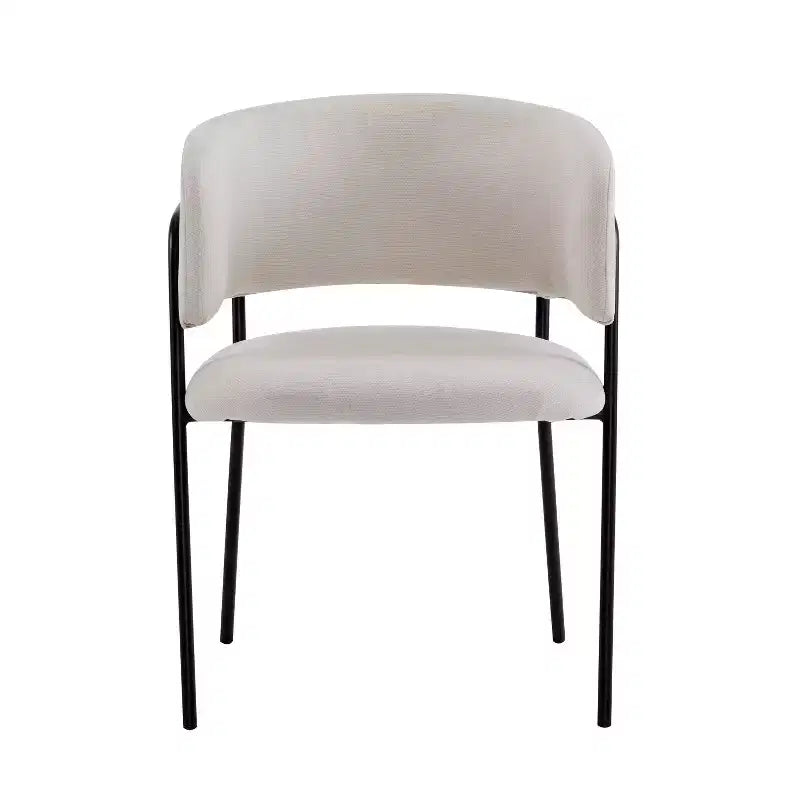 Chaises de salle à manger modernes rembourrées Christopher Knight Home Nest avec structure en métal (Lot de 4)