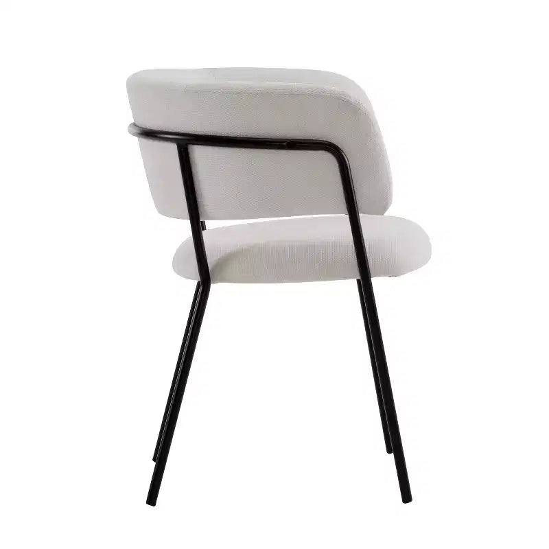 Chaises de salle à manger modernes rembourrées Christopher Knight Home Nest avec structure en métal (Lot de 4)