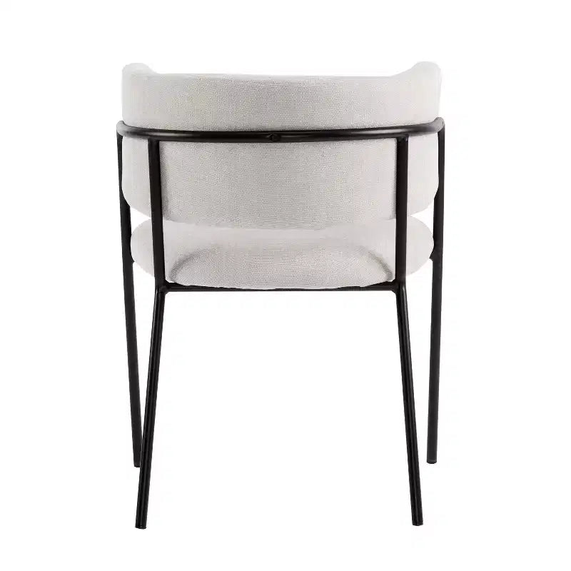 Chaises de salle à manger modernes rembourrées Christopher Knight Home Nest avec structure en métal (Lot de 4)