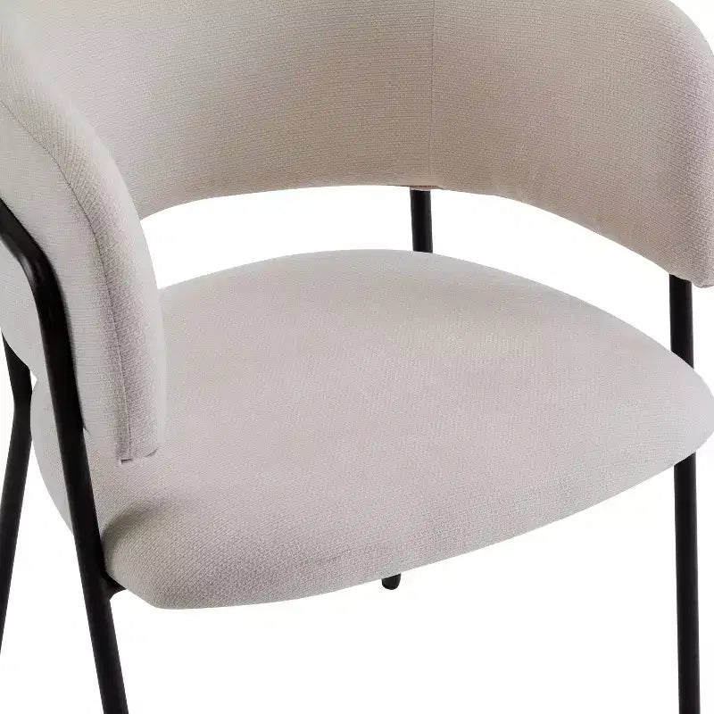 Chaises de salle à manger modernes rembourrées Christopher Knight Home Nest avec structure en métal (Lot de 4)