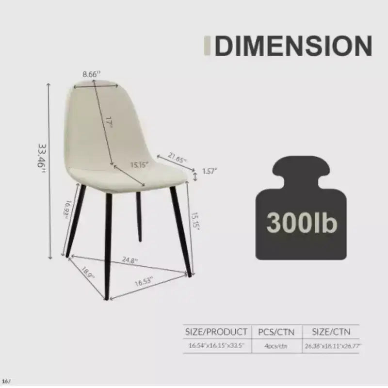 Lot de 4 chaises de salle à manger modernes en daim, forme cuillère, pour cuisine/salle à manger