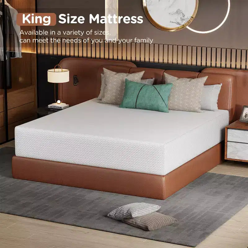 BestMassage Matelas 14 Pouces en Mousse à Mémoire de Forme Gel, Fermeté Moyenne, pour un Sommeil Frais et un Soulagement de la Pression, Certifié CertiPUR-US
