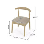 Ensemble de salle à manger 7 pièces Christopher Knight Home Aubrietta avec table extensible et chaises rembourrées, lin/naturel