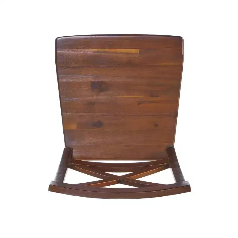 Chaises de salle à manger Christopher Knight Home Bostwick Farmhouse en bois d'acacia (lot de 2), acajou riche