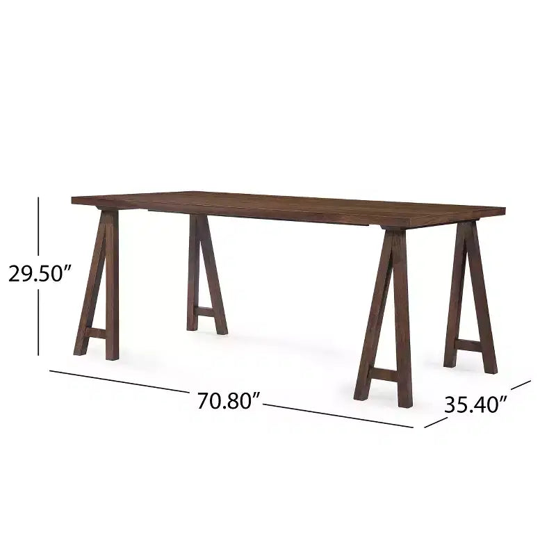 Christopher Knight Home Ensemble de salle à manger 7 pièces en bois d'acacia de style fermette Marseille avec chaises acajou foncé