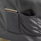 HOMCOM Fauteuil relax avec ottoman, Fauteuil de salon rembourré en tissu avec accoudoirs et poches latérales