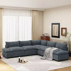 Canapé sectionnel modulaire rembourré Christopher Knight Home Jovie 115,5 avec compartiments de rangement cachés, gris