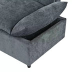 Canapé sectionnel modulaire rembourré Christopher Knight Home Jovie 115,5 avec compartiments de rangement cachés, gris
