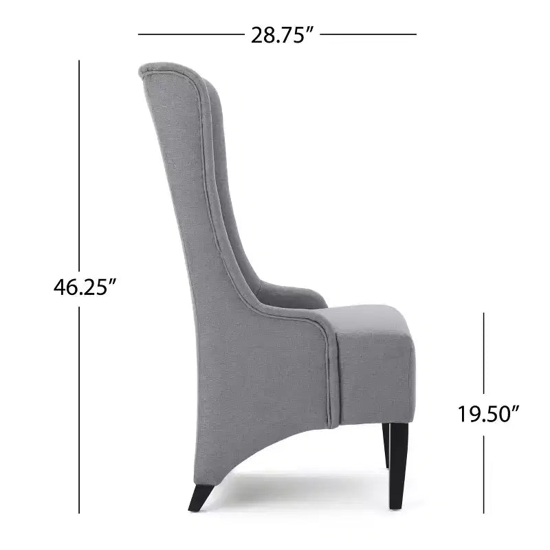 Chaise de salle à manger GDFStudio Sheldon contemporaine en tissu à dossier haut