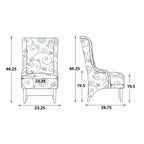 Chaise de salle à manger GDFStudio Sheldon contemporaine en tissu à dossier haut