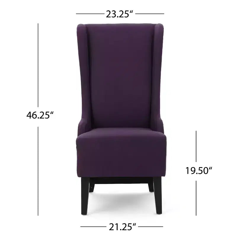 Chaise de salle à manger GDFStudio Sheldon contemporaine en tissu à dossier haut