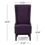Chaise de salle à manger GDFStudio Sheldon contemporaine en tissu à dossier haut