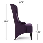Chaise de salle à manger GDFStudio Sheldon contemporaine en tissu à dossier haut