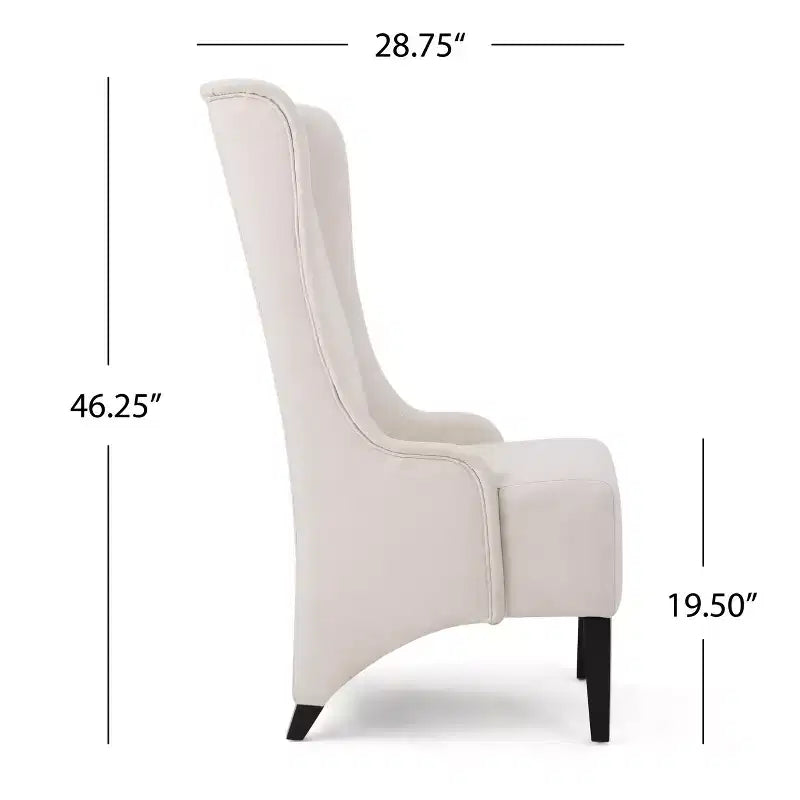 Chaise de salle à manger GDFStudio Sheldon contemporaine en tissu à dossier haut