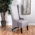 Chaise de salle à manger GDFStudio Sheldon contemporaine en tissu à dossier haut
