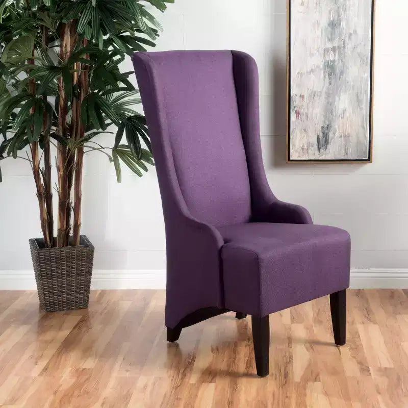 Chaise de salle à manger GDFStudio Sheldon contemporaine en tissu à dossier haut