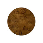 Jennifer Taylor Home Bolin Table d'appoint ronde de 45 cm avec piliers et accents en loupe, Noyer brun