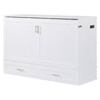 Lit escamotable grand lit Whisen Clever Design, se plie en armoire avec tiroir et ports USB