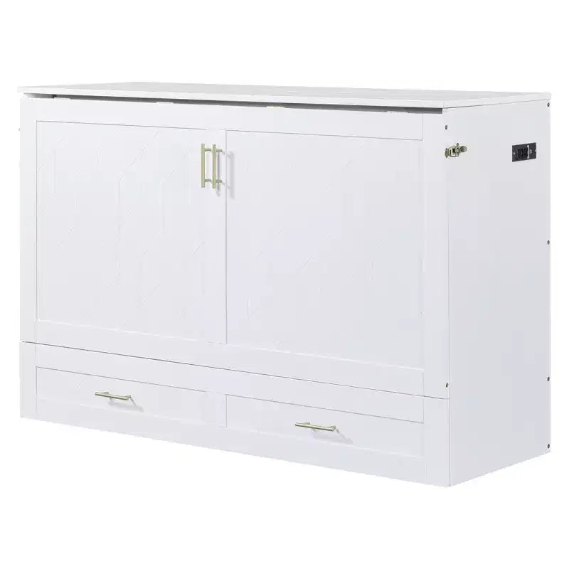 Lit escamotable grand lit Whisen Clever Design, se plie en armoire avec tiroir et ports USB