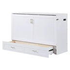 Lit escamotable grand lit Whisen Clever Design, se plie en armoire avec tiroir et ports USB