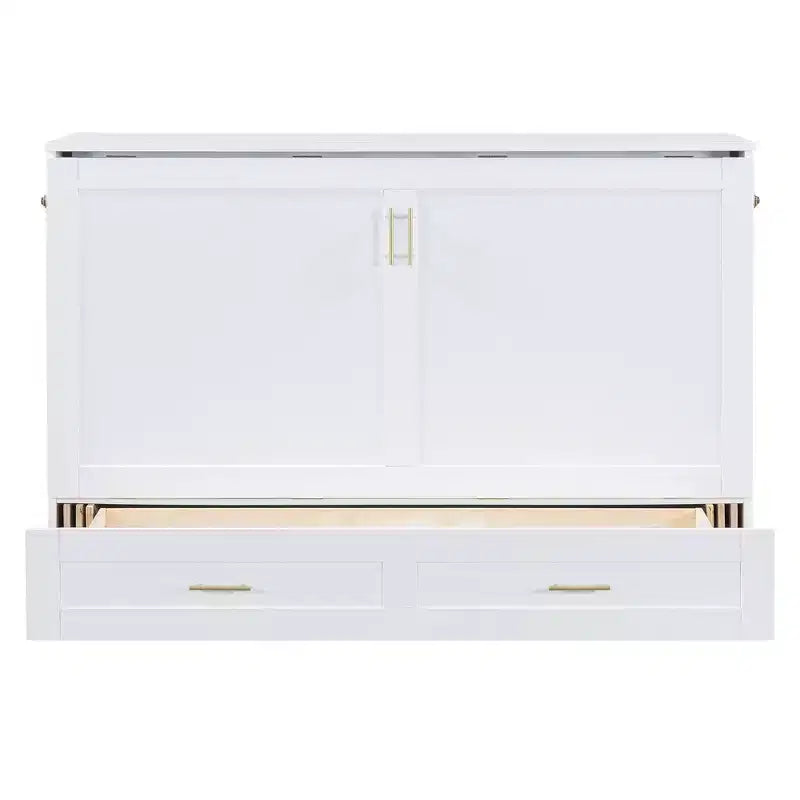 Lit escamotable grand lit Whisen Clever Design, se plie en armoire avec tiroir et ports USB