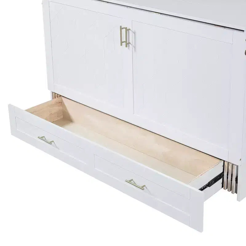 Lit escamotable grand lit Whisen Clever Design, se plie en armoire avec tiroir et ports USB