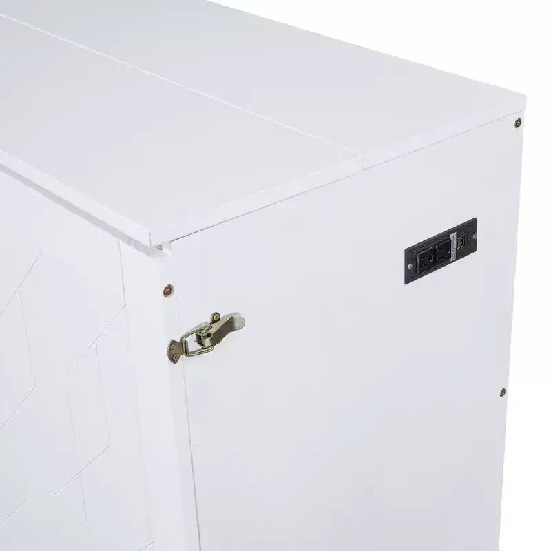 Lit escamotable grand lit Whisen Clever Design, se plie en armoire avec tiroir et ports USB