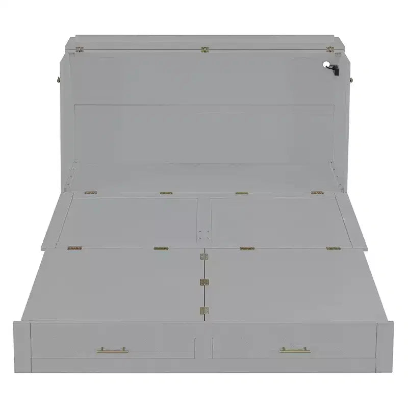 Lit escamotable grand lit Whisen Clever Design, se plie en armoire avec tiroir et ports USB