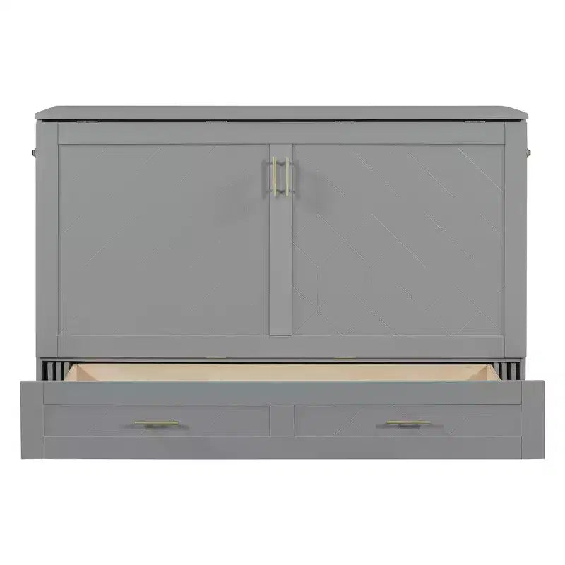 Lit escamotable grand lit Whisen Clever Design, se plie en armoire avec tiroir et ports USB