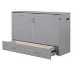 Lit escamotable grand lit Whisen Clever Design, se plie en armoire avec tiroir et ports USB