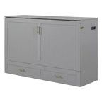Lit escamotable grand lit Whisen Clever Design, se plie en armoire avec tiroir et ports USB