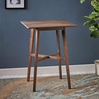 Table de salle à manger de bar carrée 42 GDFStudio Hildred en bois d'hévéa et stratifié moderne