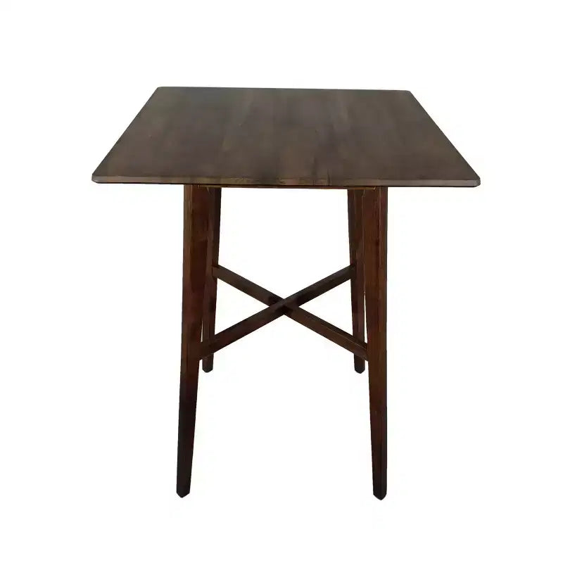 Table de salle à manger de bar carrée 42 GDFStudio Hildred en bois d'hévéa et stratifié moderne