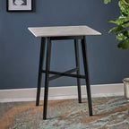 Table de salle à manger de bar carrée 42 GDFStudio Hildred en bois d'hévéa et stratifié moderne