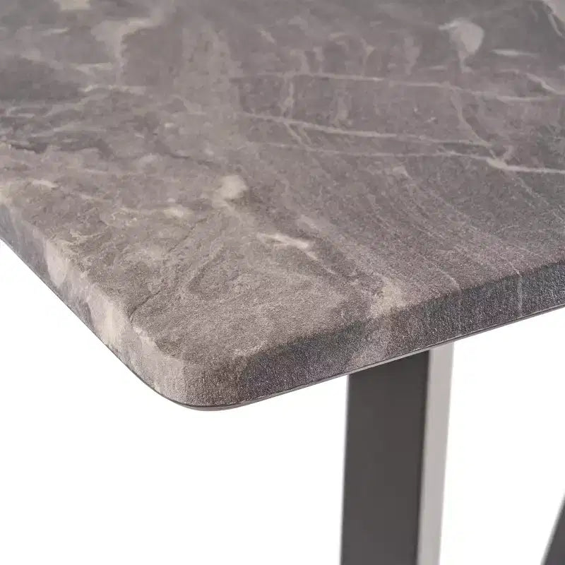 Table de salle à manger de bar carrée 42 GDFStudio Hildred en bois d'hévéa et stratifié moderne