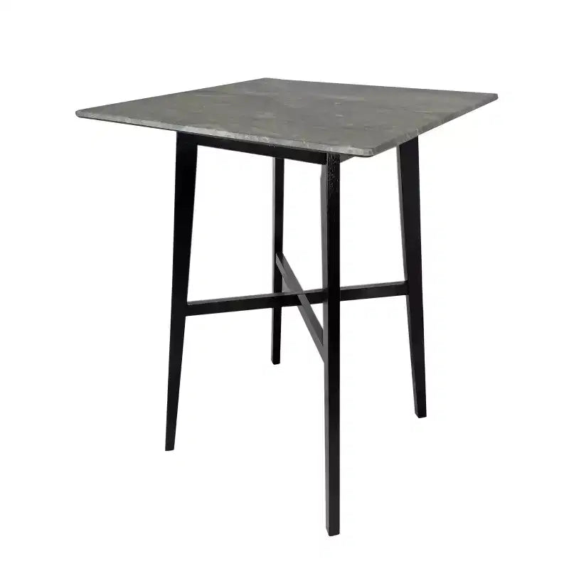 Table de salle à manger de bar carrée 42 GDFStudio Hildred en bois d'hévéa et stratifié moderne