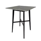 Table de salle à manger de bar carrée 42 GDFStudio Hildred en bois d'hévéa et stratifié moderne