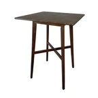 Table de salle à manger de bar carrée 42 GDFStudio Hildred en bois d'hévéa et stratifié moderne