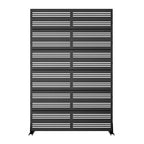 Écran en acier galvanisé noir à persiennes Harold Large un - Étroit deux, style B (ensemble de 6 pièces)