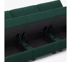 Pouf Modulaire en Velours Belffin