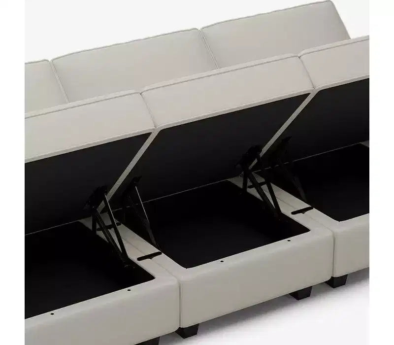 Pouf Modulaire en Velours Belffin