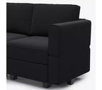 Canapé modulable en velours Belffin avec assise de rangement (5 assises + 6 côtés)