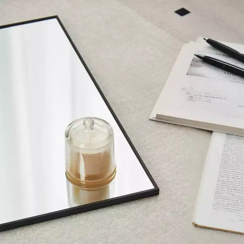 Miroir psyché 70 x 31 pouces, cadre en alliage d'aluminium noir, à poser ou à fixer au mur, idéal pour chambre à coucher, salon et couloir